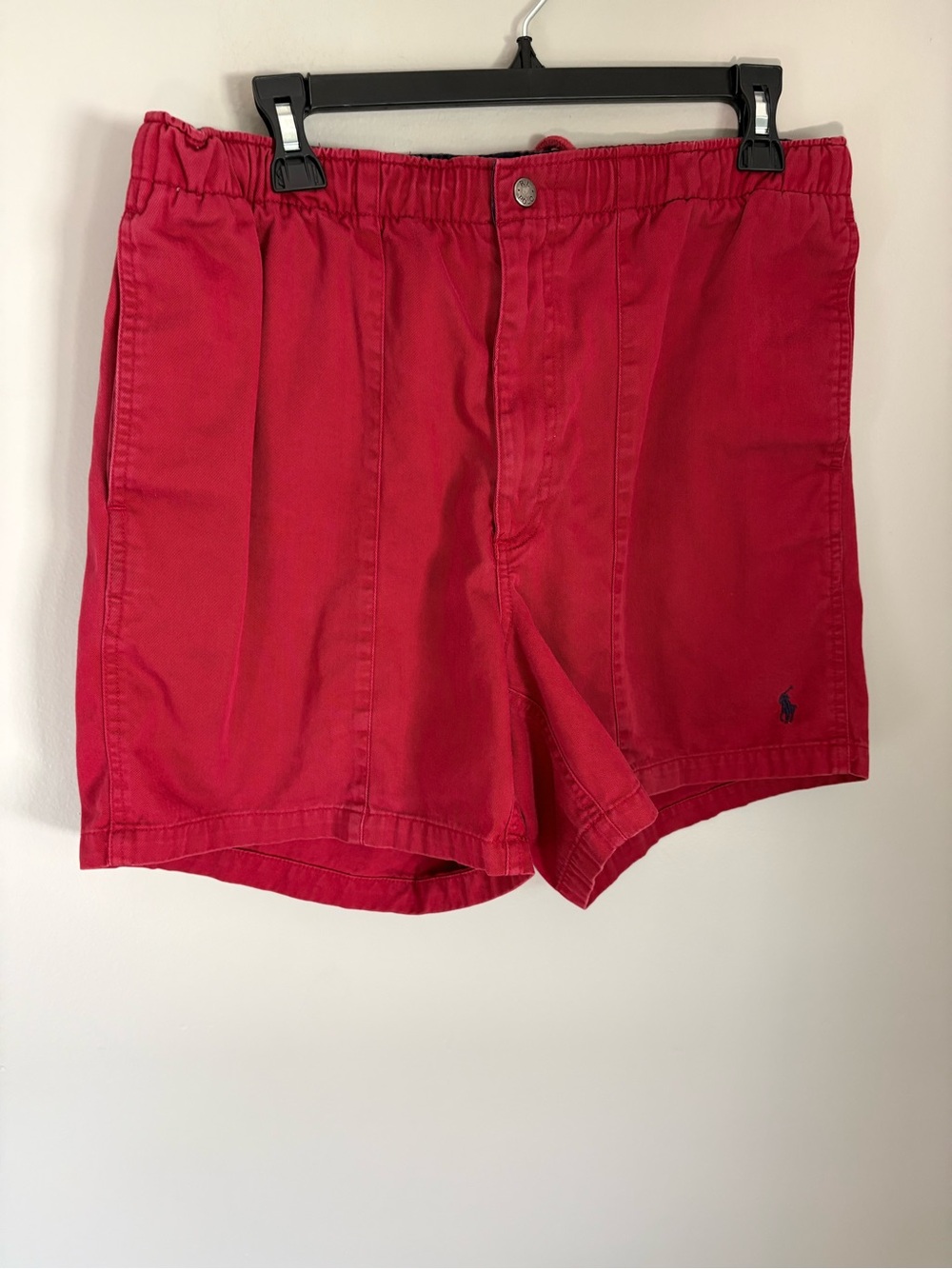 Polo Ralph Lauren Red Elastic Waist Twill Prepster Shorts size Small Chino